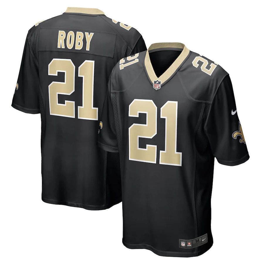 Men New Orleans Saints 21 Bradley Roby Nike Black Game NFL Jersey